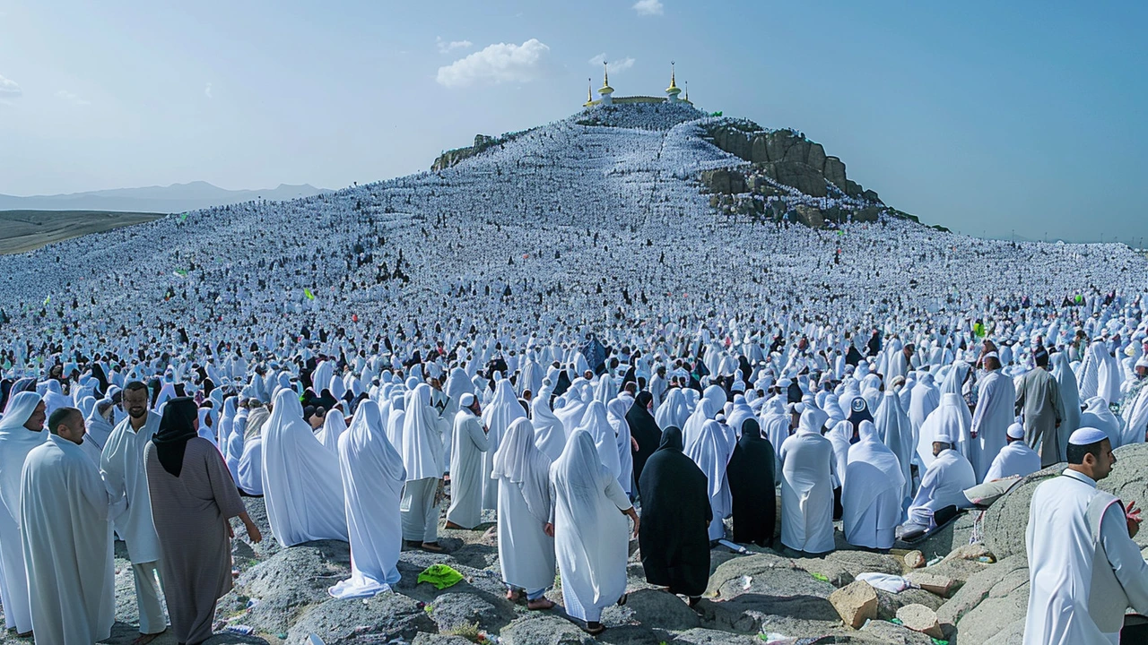Muslim Pilgrims Gather at Mount Arafat for Holiest Day of Hajj Pilgrimage